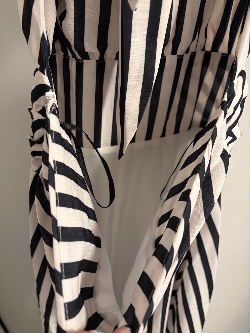 Commense Black & White Striped Halter Maxi - Picture 7 of 13